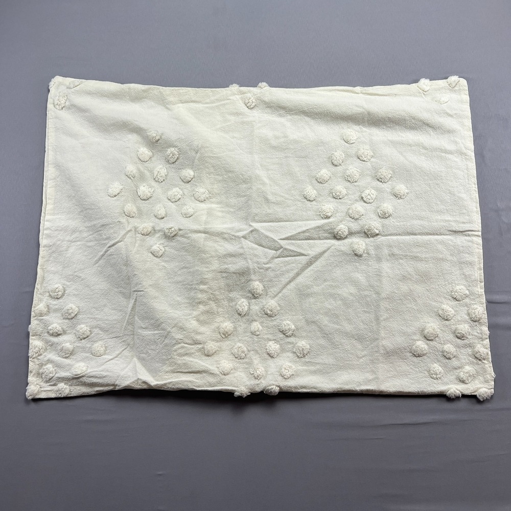 Urban Outfitters Standard Tufted Pillow Shams Beige Boho Decorative (20" X 27")